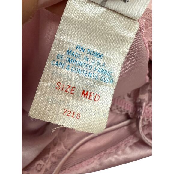 1970's BODY CHIC USA lavender satin and lace teddy onsie MEDIUM - Picture 3 of 8